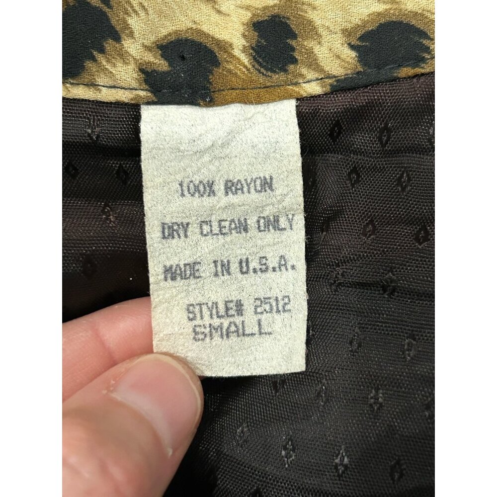 Leopard Print Mini Wrap Skirt With Button Detail … - image 6